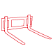 Forklift forks and rotators