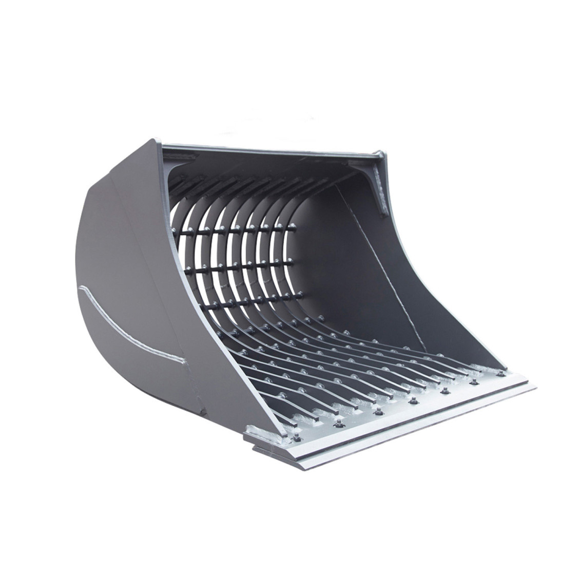Screening bucket with lattice bars 