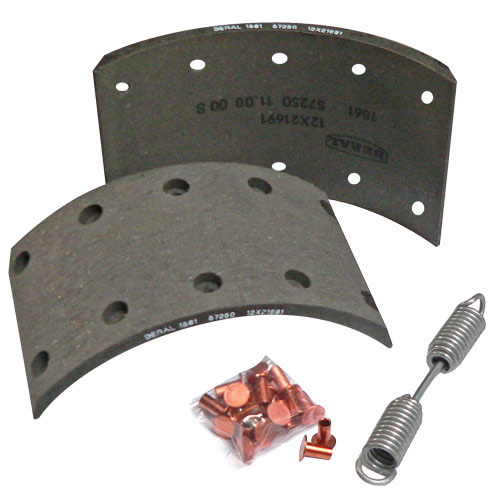 ADR brake pad set for riveting with springs 