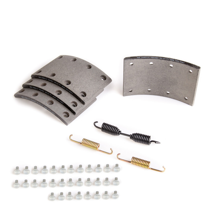 Brake pad set for riveting ADR with springs 