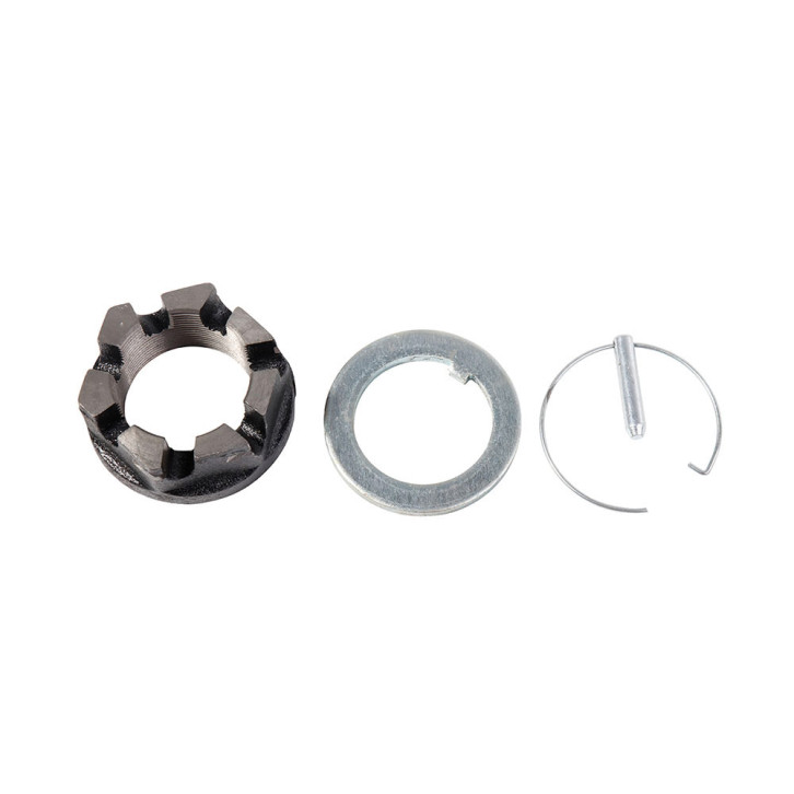 castle nut with retaining ring and split cotter pin 3-part ADR 