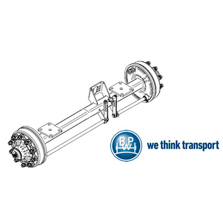 Bremsachse BPW 400x80 - 10-Loch/FM 1060mm/7500kg 