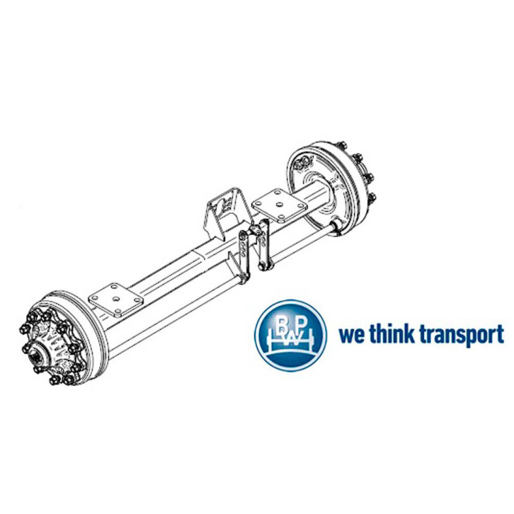 Bremsachse BPW 400x80 - 10-Loch/FM 1200mm/8500kg 