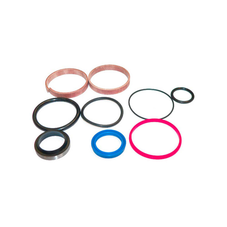 Sealing kit for steering cylinder with forced steering 