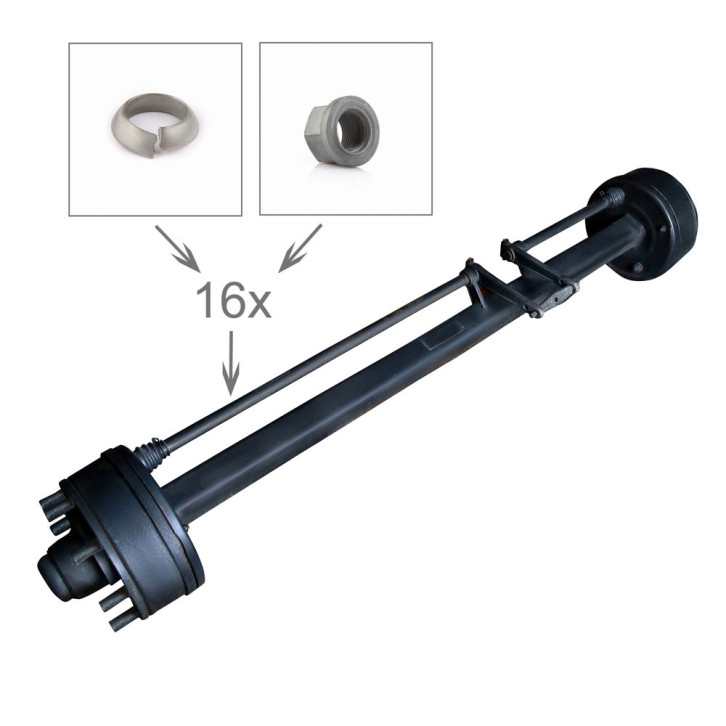 Bremsachse Rückmatik 300x90 - 8 Loch 