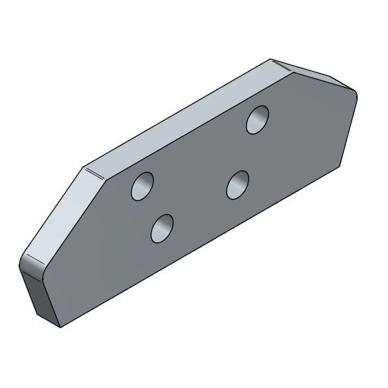 Ersatzmesser gerade für Tiger Streuwerk 