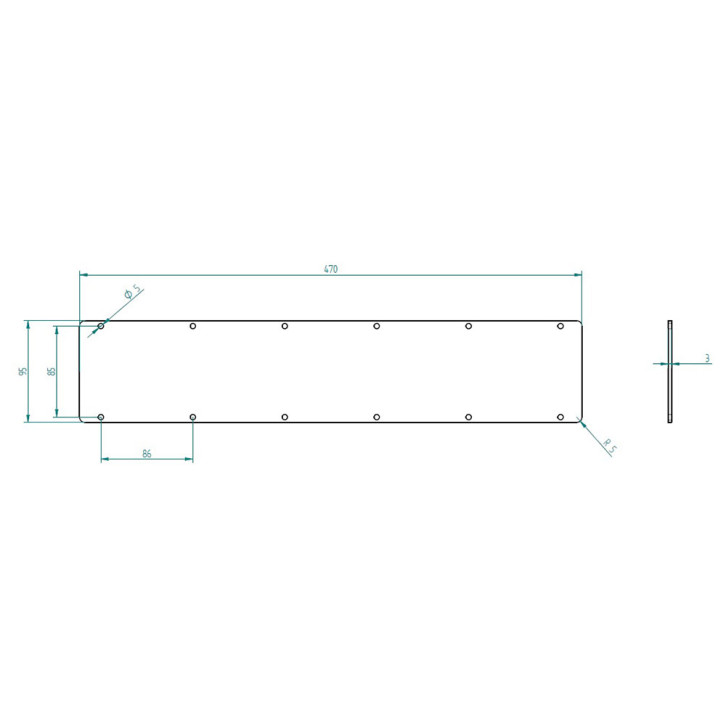 Verschlussblech für SVK-Stecker Ausschnitt 