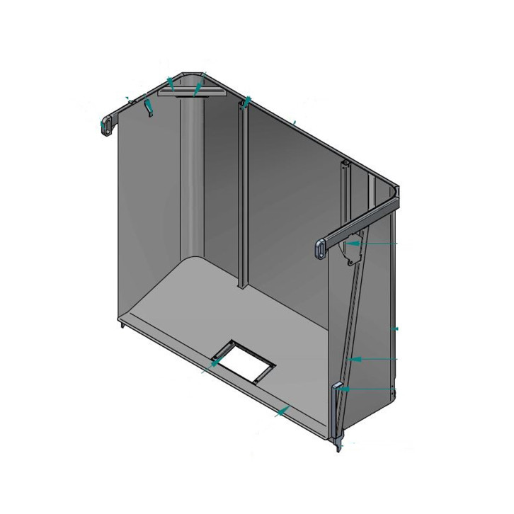Rückwand ASS kpl. mit Beleuchtung 