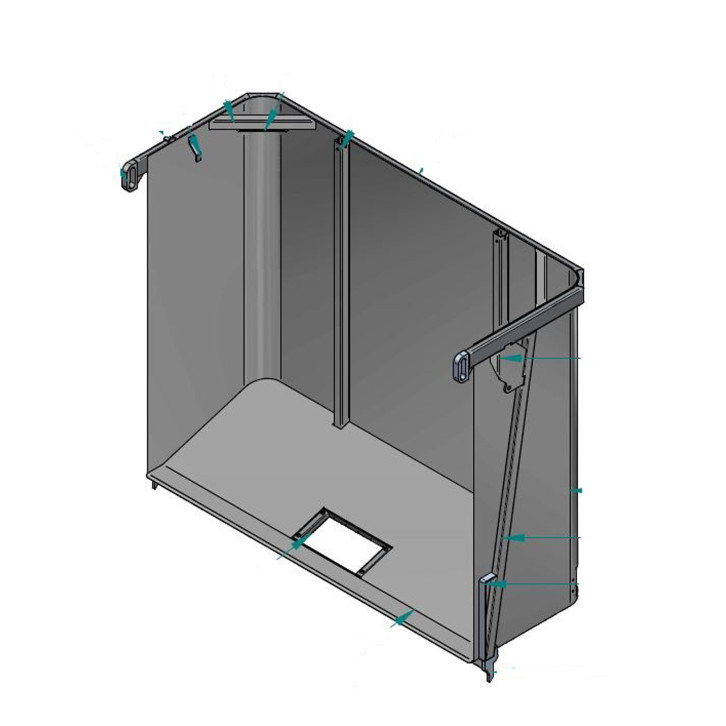 Rückwand ASS kpl. mit Beleuchtung 