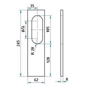 Lasche für Zylinderbefestigung 