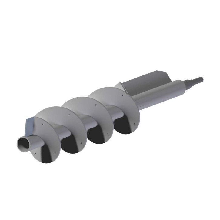 Dosing auger with flat steel 