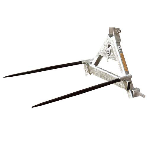 »Triangular-shaped« bale transport attachment 