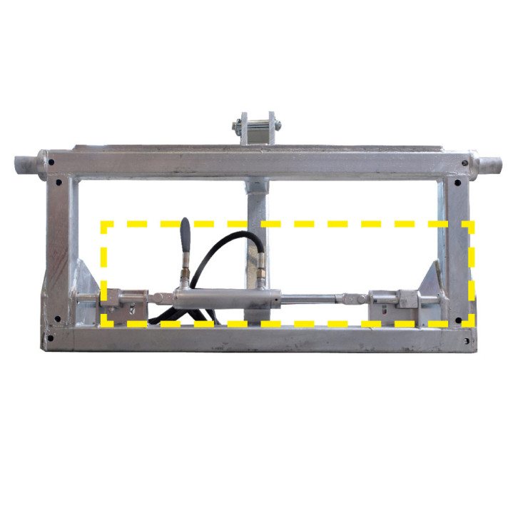 Hydraulic lock for three-point adapter and intermediate adapter 