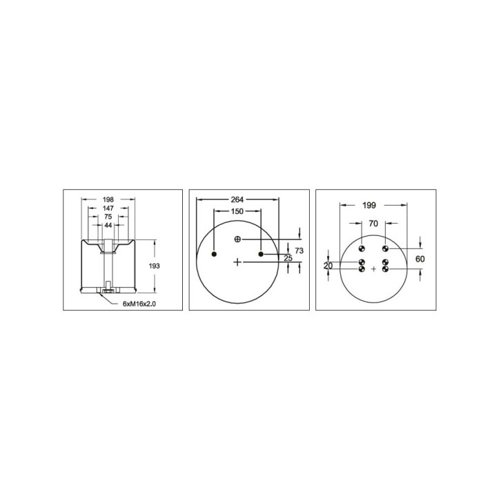 Luftfederbalg Firestone-Typ Airide-Springs™ mit 2 Stehbolzen 