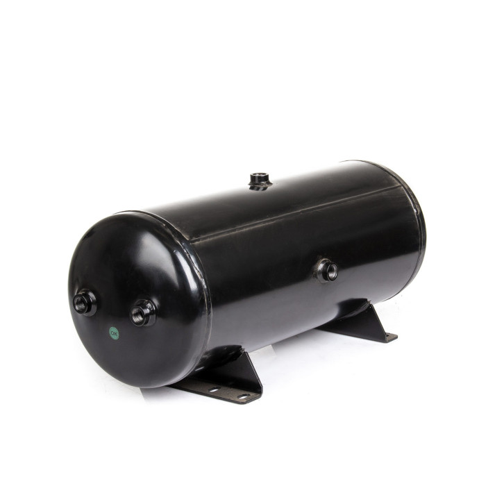 Compressed air tank with welded consoles 