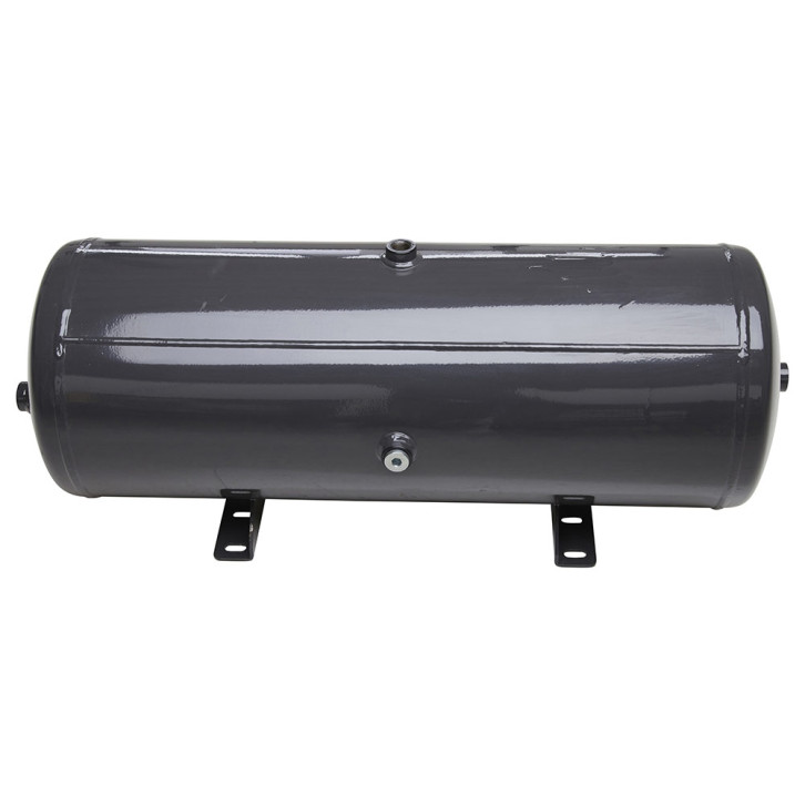 Compressed air tank with welded consoles 