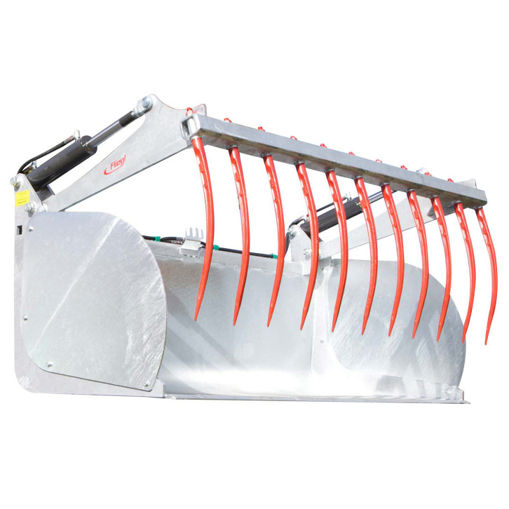 Manure and silage grab bucket 