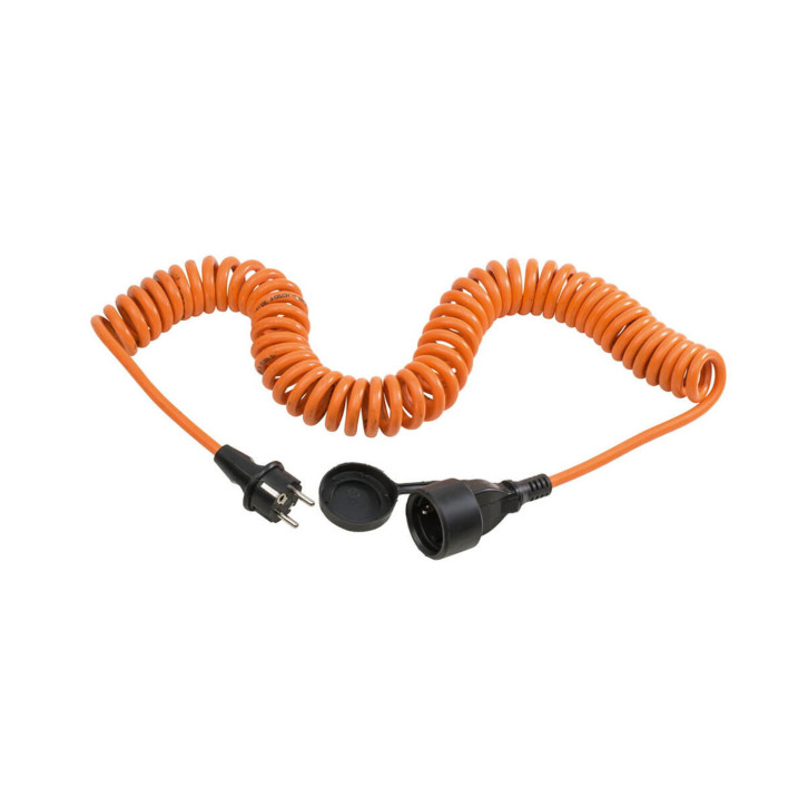 Construction site spiral cable orange 