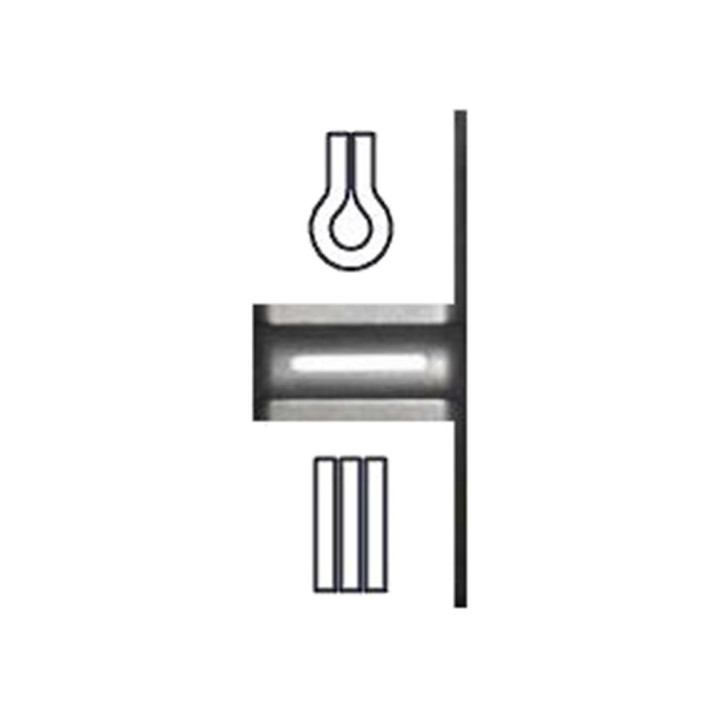 Rocker black with engraving 