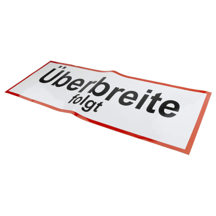Hinweis-Magnetfolie »Überbreite folgt« 