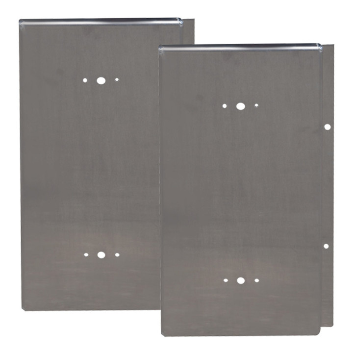 Aluminium panel edged sideways for aluminium panel set shredder 
