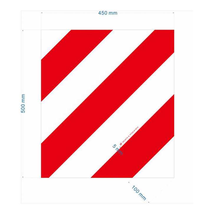 Warning sign - front/side for shredder 