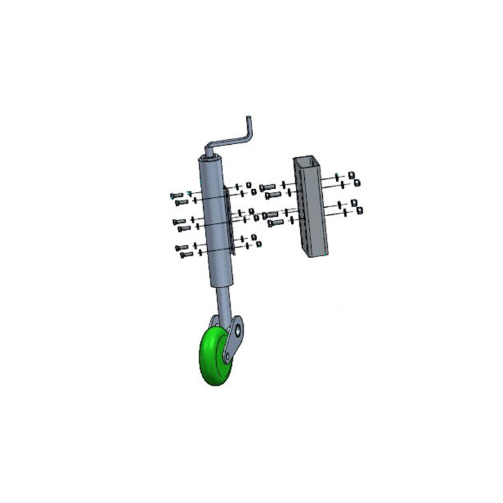Stützrad / RL-530mm / lackiert 