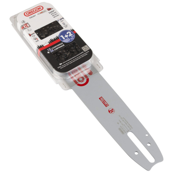 Oregon Führungsschiene+Sägeketten für STIHL - Halbmeißel 