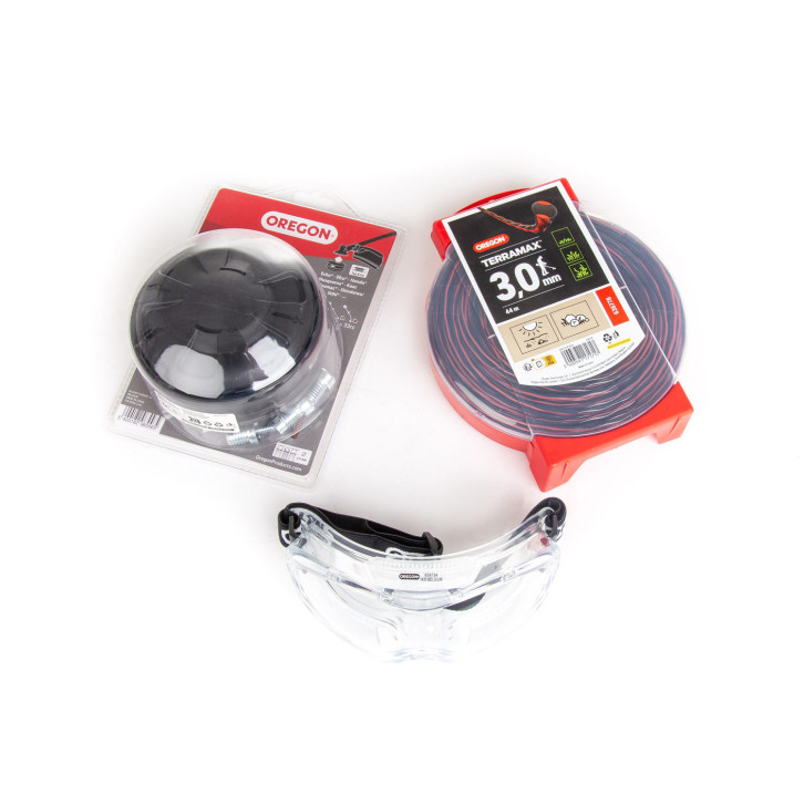 Oregon Gartenkit Pro - Fadenkopf, Faden & Schutzbrille 