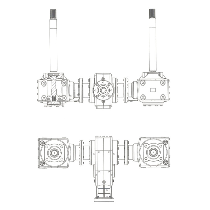 Gearbox for DFA + DK + DMA 1400mixer - heavy-duty 