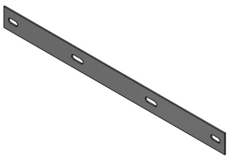 Clamping rail for splash guard 450 mm GFW 