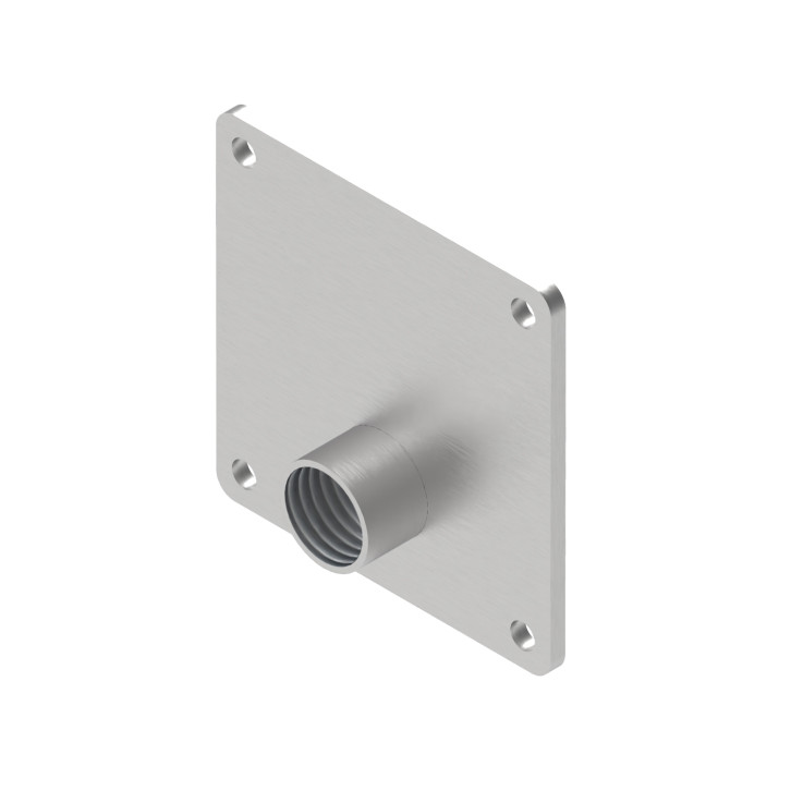 Hose connector with flange and thread 