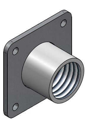 Flange with bushing 