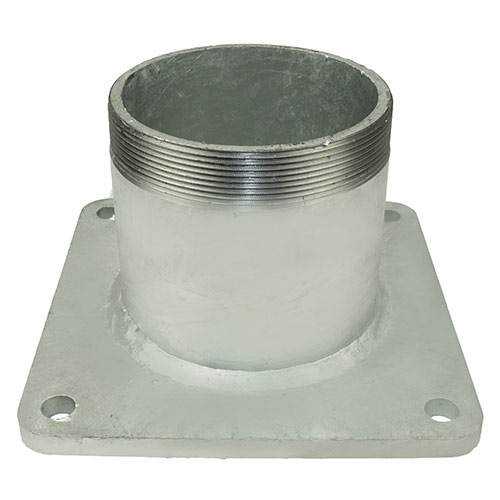 Hose connector with flange and thread 