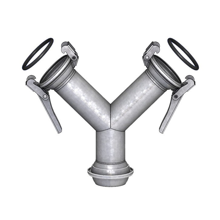 Y-Übergangsstück V-Teil mit 2x M-Teil - ital. System 