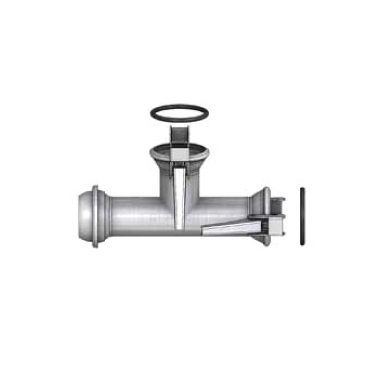 T-Übergangsstück M-Teil / M-Teil / V-Teil - ital. System 