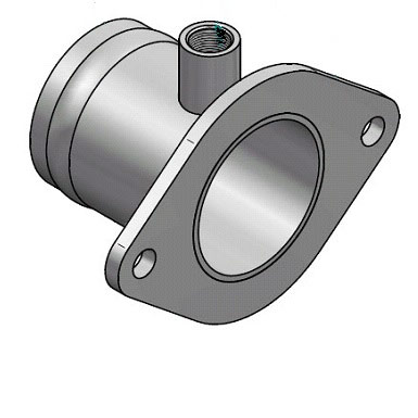 Schlauchtülle mit Flansch oval verzinkt 