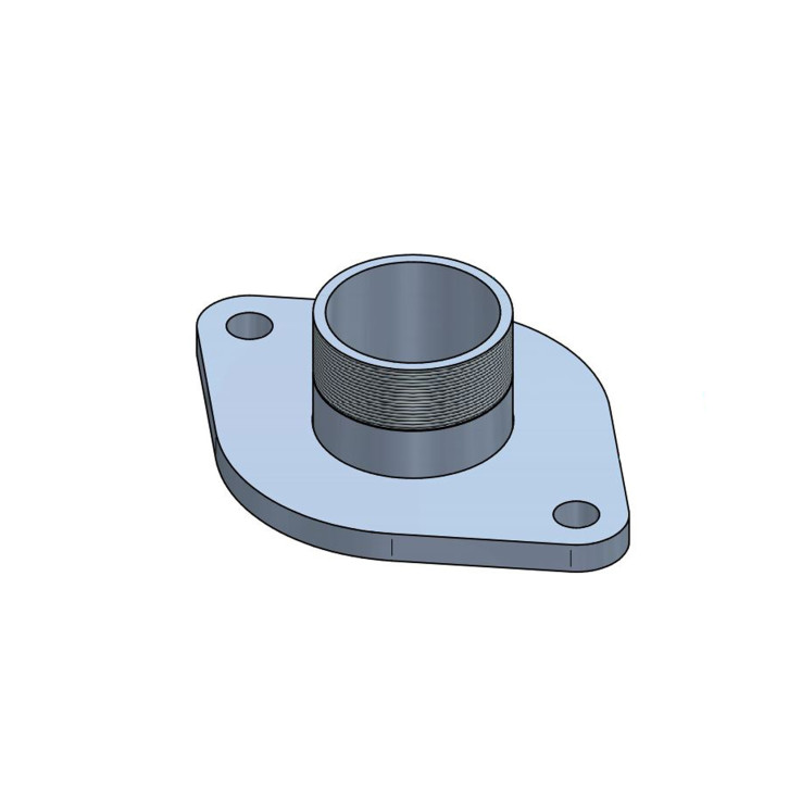 Hose connector with oval flange galvanised 