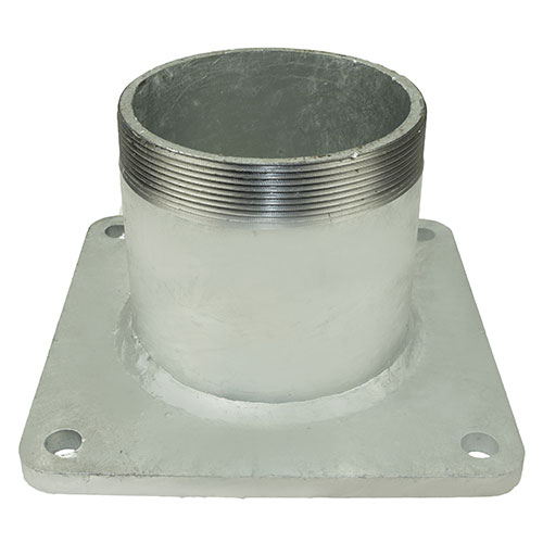 Hose connector with flange and thread 