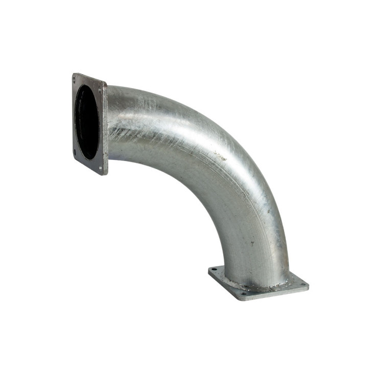 Pipe elbow with flange on both sides 