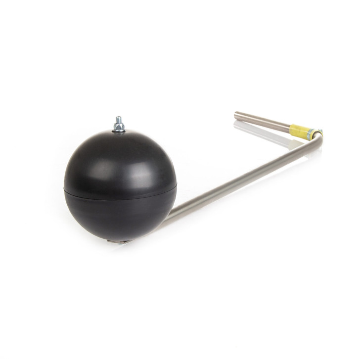 Rod with float ball / for tank filling level indicator 