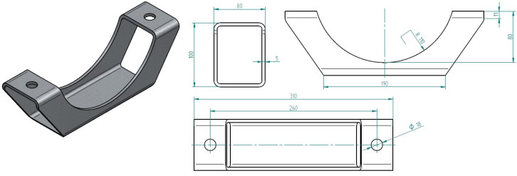 Klemmrohr für Anschraubhalter/für 8" Saugarm Elefant 