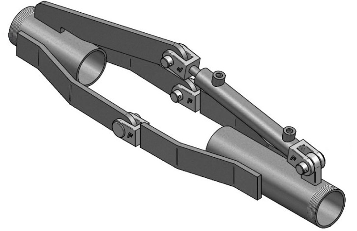 Articulated joint for hydraulically folding sprinkler nozzle 