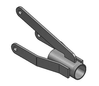 Articulated joint upper part (for hydraulic folding sprinkler nozzle) 