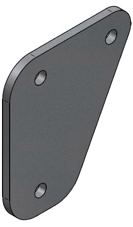 Anschraubblech bei Steigrohraufnahme 