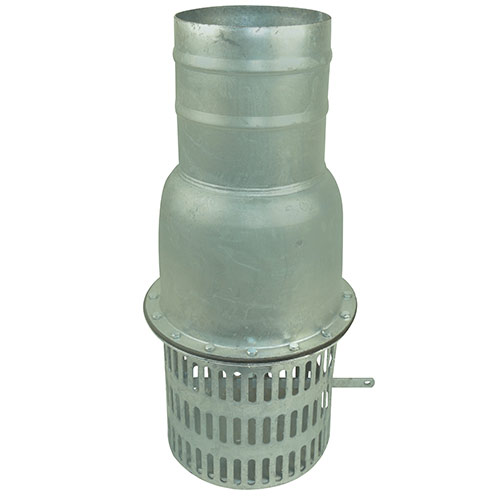 Suction strainer with bottom valve and hose connector - Italian system 