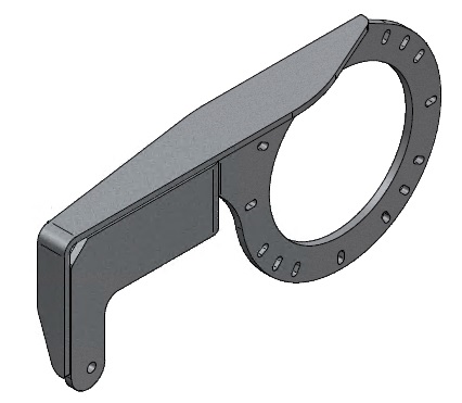 Zylinderhalterung für Dreiwegegußschieber 8" 