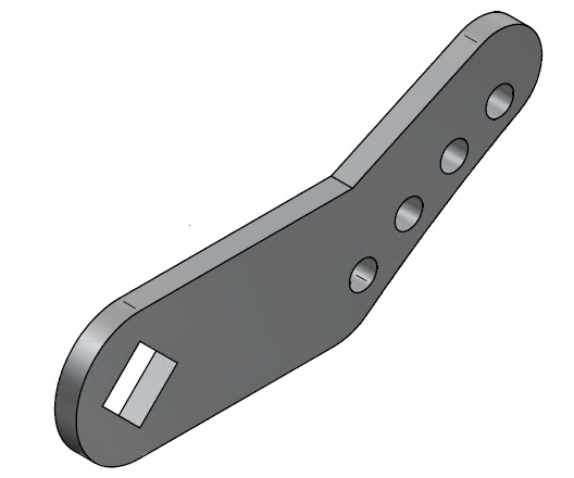 Hebel für Dreiwegegußschieber 5" und 6" 