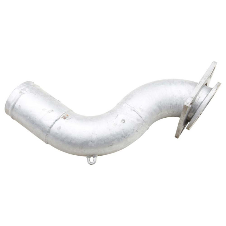 S-bend with flange galvanised 