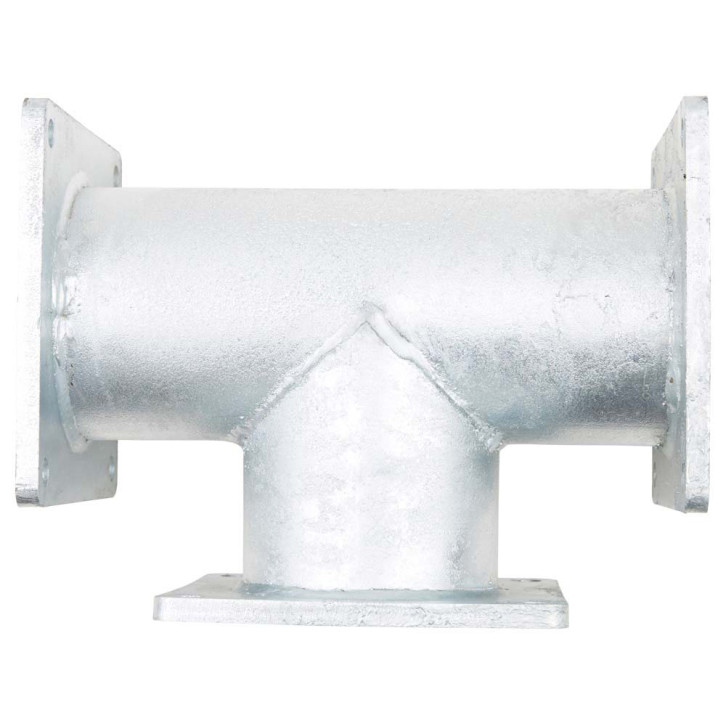 Flange T-piece galvanised 